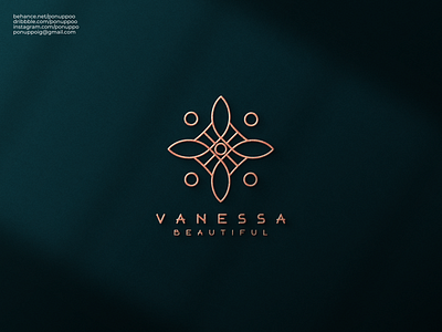 Vanessa beauty Logo Design lettermark