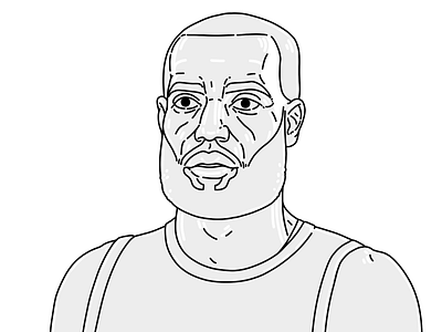 LeBron James basketball black and white bw design drawing illustration lebron james sketch