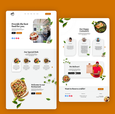 Restaurant Website Design beginners bi branding design designs entry level firstdesign graphic design ui