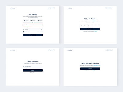 Log In Screens 2fa design forgot password log in minimalist product onboarding sign up ui