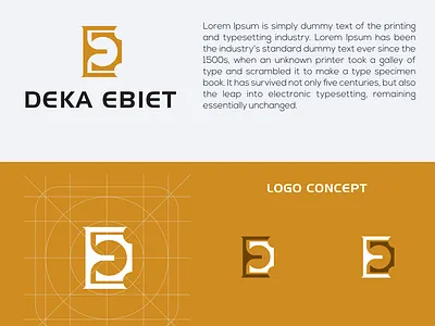 DE logo concept app branding design icon illustration logo typography vector