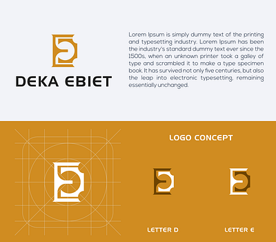 DE logo concept app branding design icon illustration logo typography vector