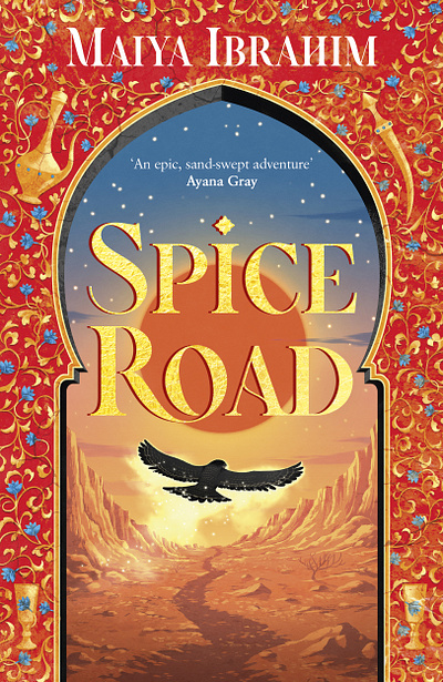 Spice Road book cover digital folioart illustration landscape pattern publishing rui ricardo