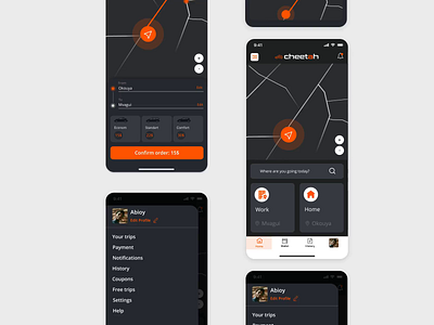 Taxi app animation app branding design ui ux