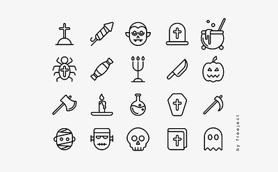 Free Download 20x Horror Icon Design - Vector & PNG cute design halloween horror icon