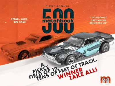 MB 500 Self-promo branding car cars composition design grunge hot wheels race racing retro typography vintage