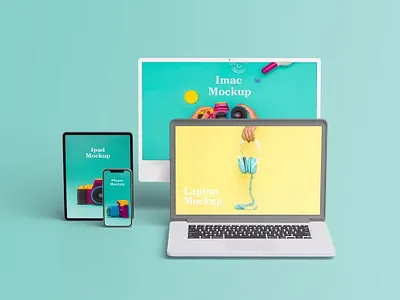 Free Multi Device Mockup abstract clean design device display laptop mac macbook mockup multi device phone phone mockup presentation realistic simple smartphone theme web webpage website