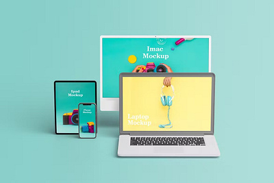 Free Multi Device Mockup abstract clean design device display laptop mac macbook mockup multi device phone phone mockup presentation realistic simple smartphone theme web webpage website