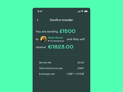 Transfer money abroad app app design design ui ui ux design ui design ux