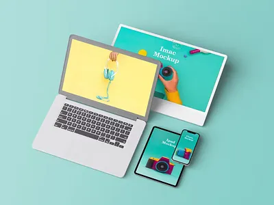 Free Multi Device Mockup abstract clean design device display laptop mac macbook mockup multi device phone phone mockup presentation realistic simple smartphone theme web webpage website