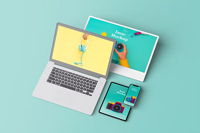 Free Multi Device Mockup abstract clean design device display laptop mac macbook mockup multi device phone phone mockup presentation realistic simple smartphone theme web webpage website