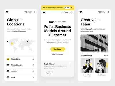 Web UI - Light branding clean design feature home landing page light theme menu product design services team typography ui ui ux user experience ux web development web ui website website design