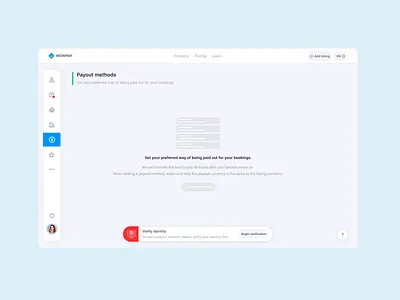 Navigation interaction for a payment application animation auto layout figma interaction menu navigation payment app prototype ui user interface