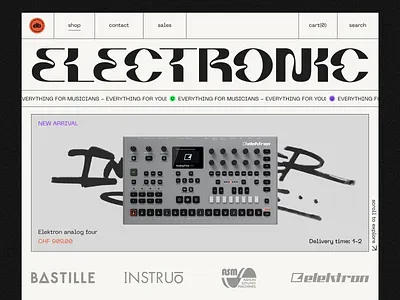 Music Store Website animated website dj website guitar shop website guitar website music landing page music shop music store music store page music website musical instrument website shopping website web design web store