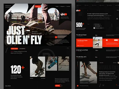 Wesco. - Skate Community Landing Page brutalism clean community design gallery image landing page minimalism modern professional skate skating swiss ui web website