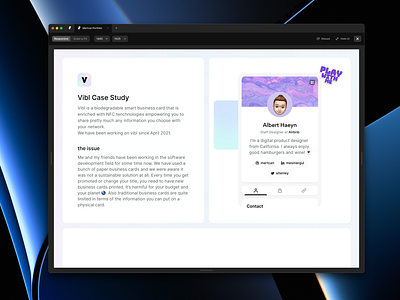 vibl Case Study case study clean design flat framer minimal simple ui ux vibl web design