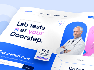 Rightlab - Landing Page Design coronavirus covid covid19 design home page homepage labtest landing landing page landing page ui landingpage site ui uidesign uiux uiuxdesign web webdesign website webui