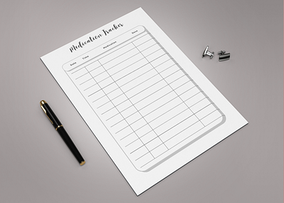 Medication Tracker Planner Template work plan
