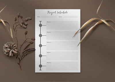 Clean Project Schedule Planner Template clean project