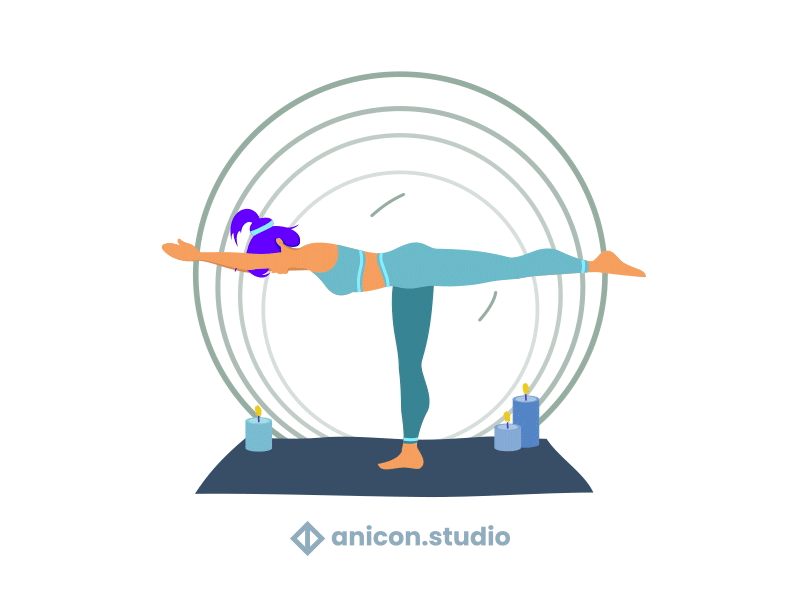 All warmed up anicon fit fitness graphic design json lottie motion graphics yoga