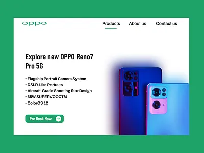 Oppo new model launch website design figma graphic design illustration ui ux