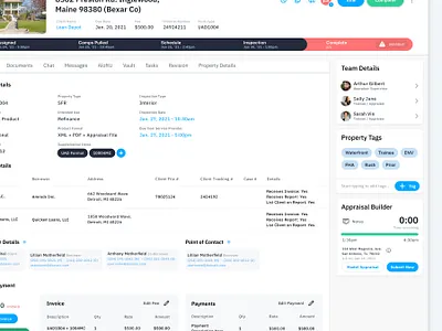 Appraisal Platform agency app appraisal components design progress bar real estate saas team timebar ui ux