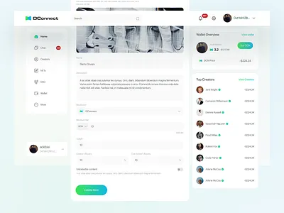 DConnect - Decentralized Social Media - Create NFT (2) creator