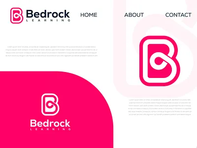 bedrock logo design icon illustration logo make vector