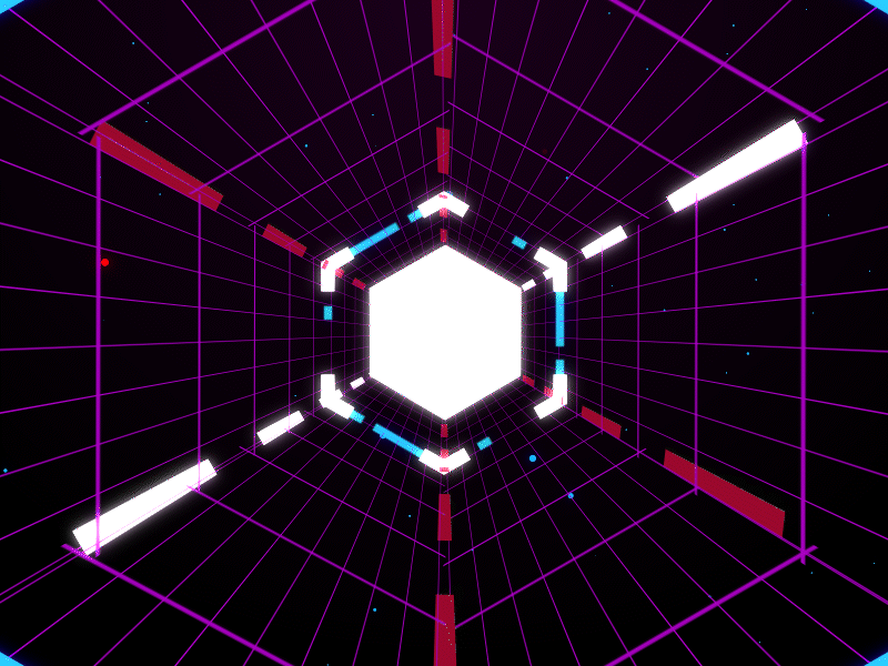 Cyberpunk tunnel animation illustration motion graphics vector