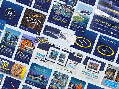 Scandlearn Helitech Campaign aviation brand branding design freelancer graphic designer logo malta social media training