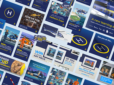 Scandlearn Helitech Campaign aviation brand branding design freelancer graphic designer logo malta social media training
