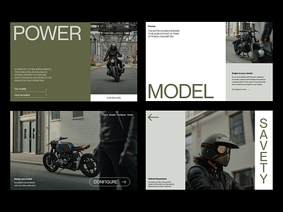 Motor design (1/2) branding design grid header minimal motor shop store typography ui ux web