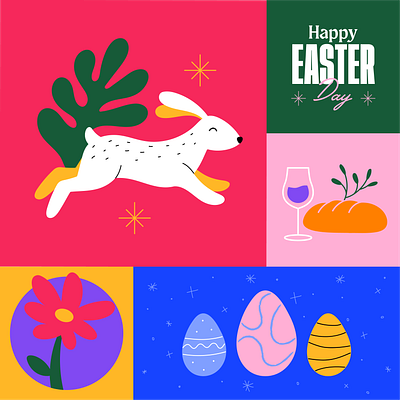 Nimblebot - Easter Holiday Illustration for Social Media design graphic design illustration instagram social media