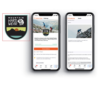 MHW Strava Challenge badge mountainhardwear mountian outdoors retro strava