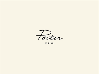 Porter branding custom script handwritten script typography