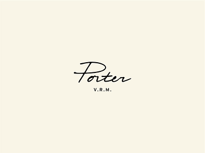 Porter branding custom script handwritten script typography