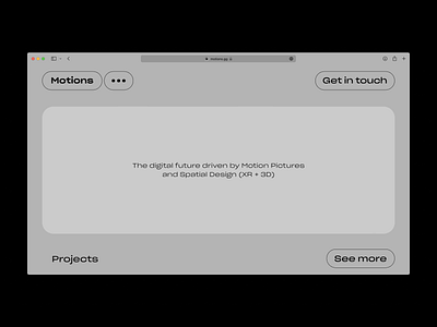 Website – Motions 3d animation ar augmented reality design interface motion ui ux vr website xr