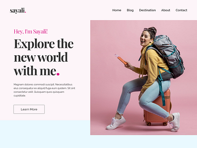 Sayali blogger bloging branding creative design girl travelling interface design photography roaming solo travel story travel blogger travel photography travel vlogger traveling ui user experience user interface ux world tour