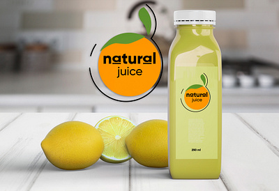 Logo for natural juice branding design graphic design illustration juice organic logo orange typography ui ux vector брендинг