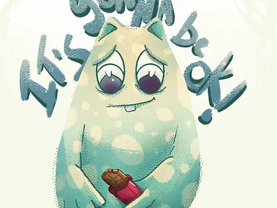 it's gonna be okay caracter caracter design design illustration monster procreate vector