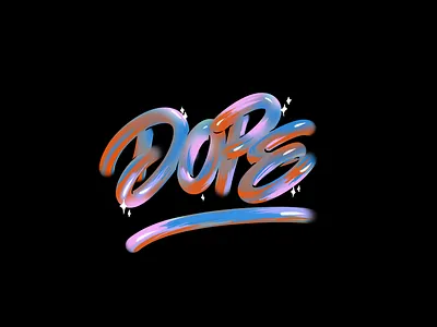 Dope colors dope experimental lettering type