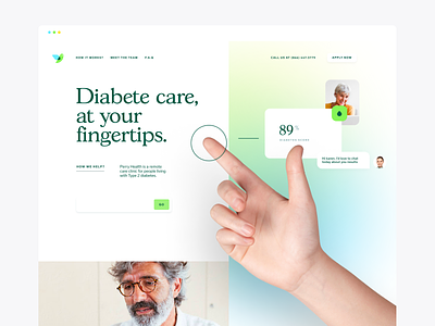 Perry - Marketing site concept for (Healthcare b2b) b2c branding diabetes glucometer healtcare homepage web design website
