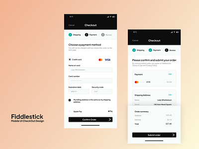 Fiddlestick - Checkout Page dailyui design e commerce ecommerce figma
