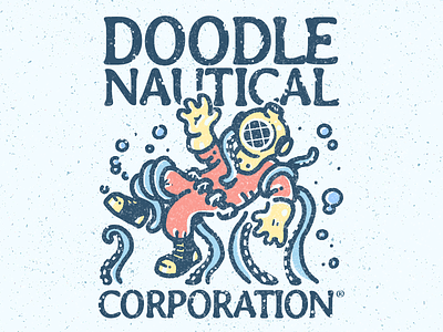 Doodle Nautical Corporation aquatic corporation deep deep sea deep sea diver diver doodle illustration marine mariner nautical ocean procreate sailor sea seaman