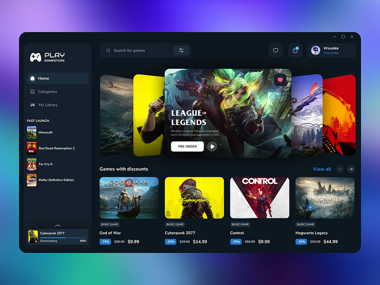 Game Store App by Ilya Kolesnikov🤘🏻💎 on Dribbble