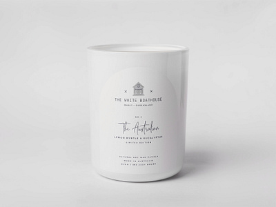 The White Boathouse boathouse branding clean coastal design house icon logo minimal modern packaging sticker white