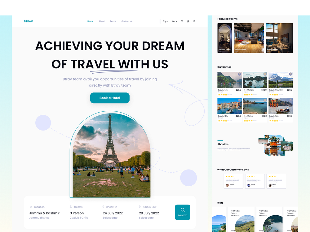 Hotel Landingpage Design designs, themes, templates and downloadable ...