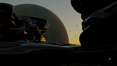 Obsidian Valley art design digital graphic design illustration space