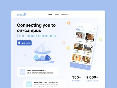 Freelance Service Landing Page app design dailyui design design challenge figma freelance freelance service graphic design hack challenge home page landing page ui ui design ux ux design
