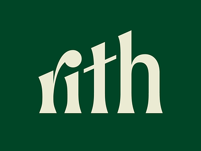 Rith branding branding and identity design graphic design green human identity logo logo design logotype modern modernist natural nature organic type type design typography vector wordmark